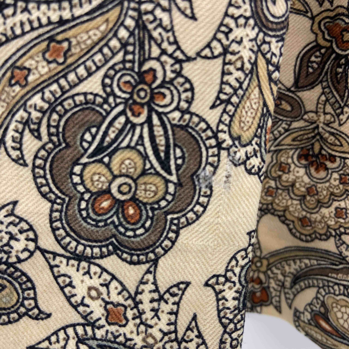 レディース テーラードジャケット セットアップ プリーツスカート 総柄 ベージュ 裏地