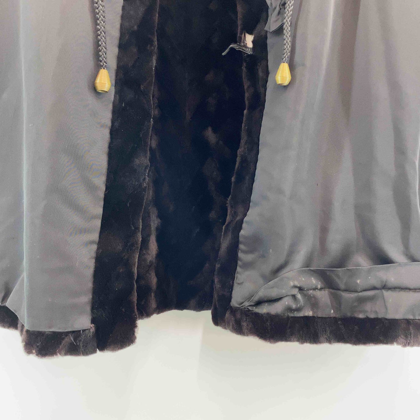 アイクリスタリー ICRISTALLI 毛皮コート レディース 焦げ茶 イタリア製 サイズフリー 毛皮/ファーコート