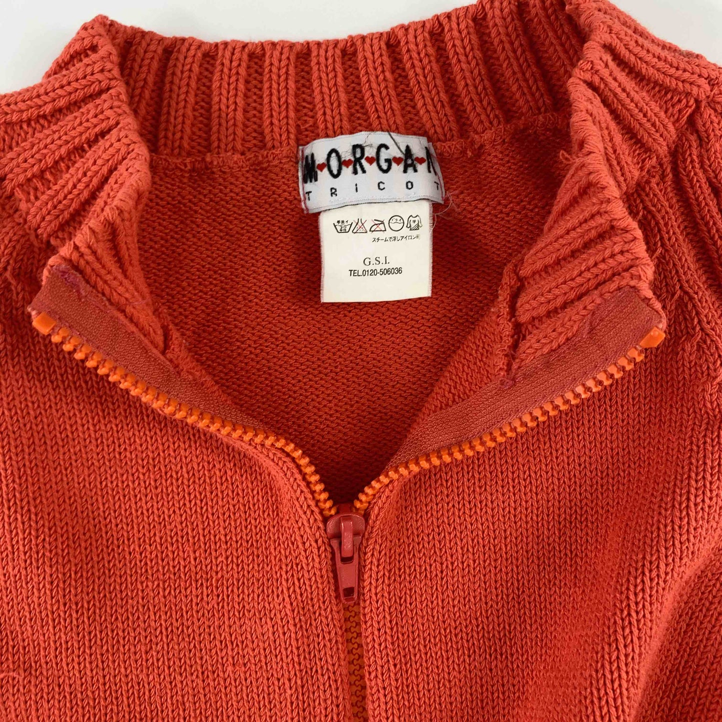 MORGAN モルガン レディース カーディガン オレンジ tk