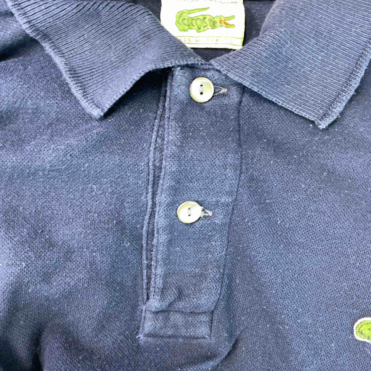 LACOSTE ラコステ メンズ ポロシャツ 長袖 フレラコ 70s ヴィンテージ フランス製 シュミーズラコステ ネイビー
