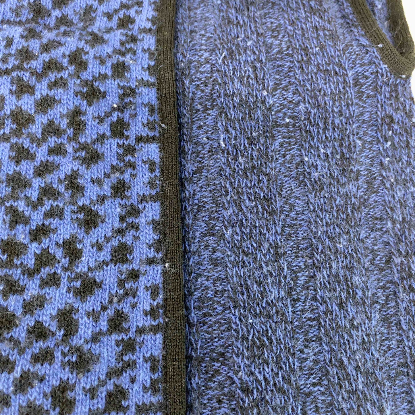 Christian Dior クリスチャンディオール レディース ニット ベスト ブルー系 ジャガード ワイドリブ