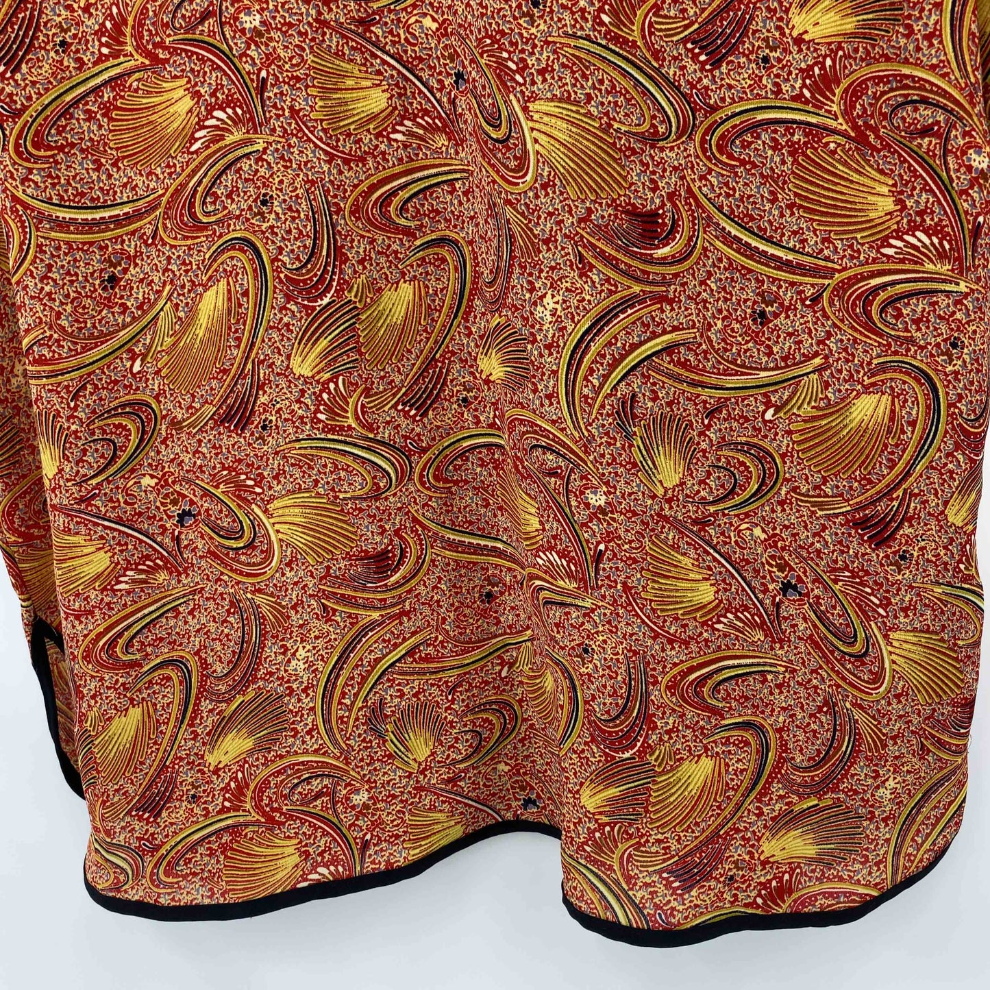 Richness Fashion レディース 半袖シャツ/ブラウス レッド 総柄 チャイナ