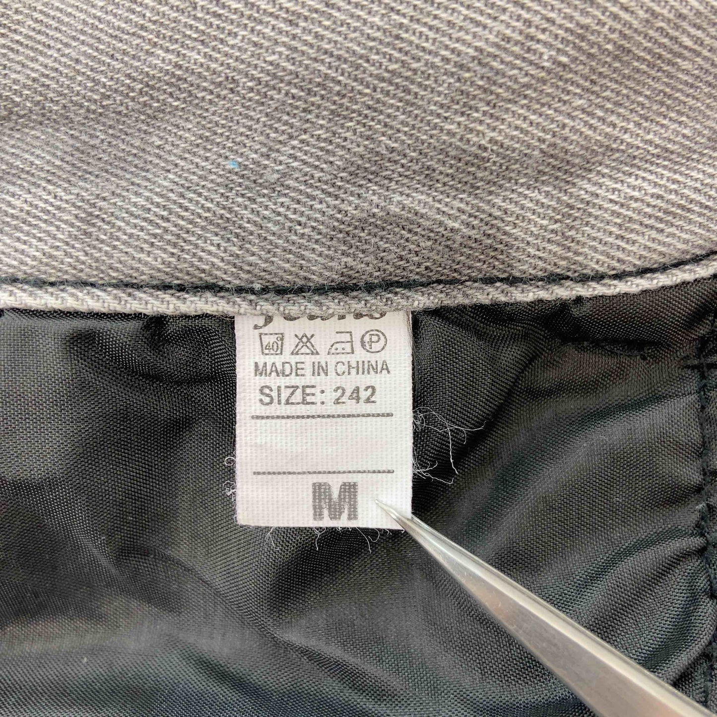 レディース デニム ジーンズ カジュアルパンツ ウエストゴム グレー