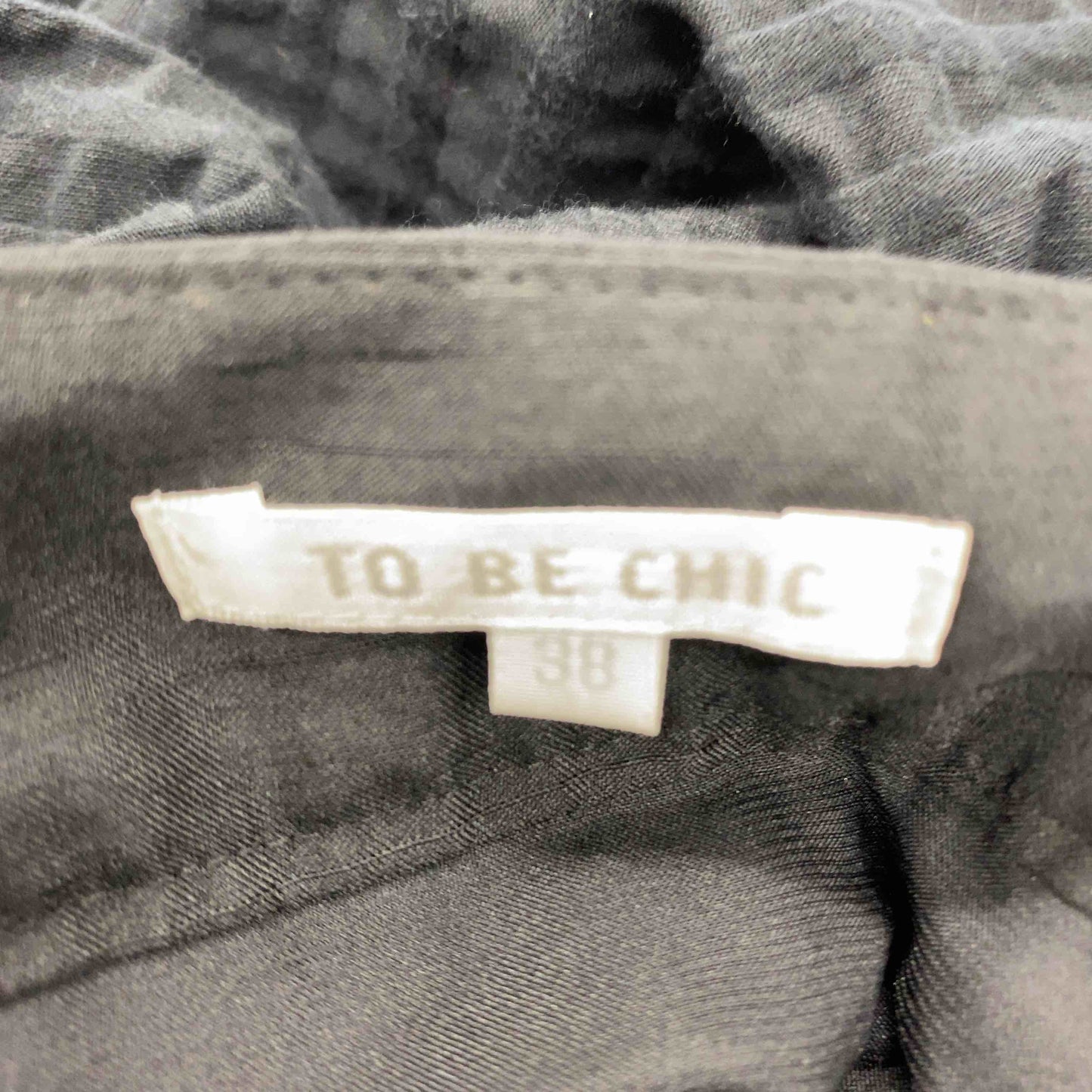 TO BE CHIC トゥービーシック 黒 ブラック レディース ひざ丈スカート