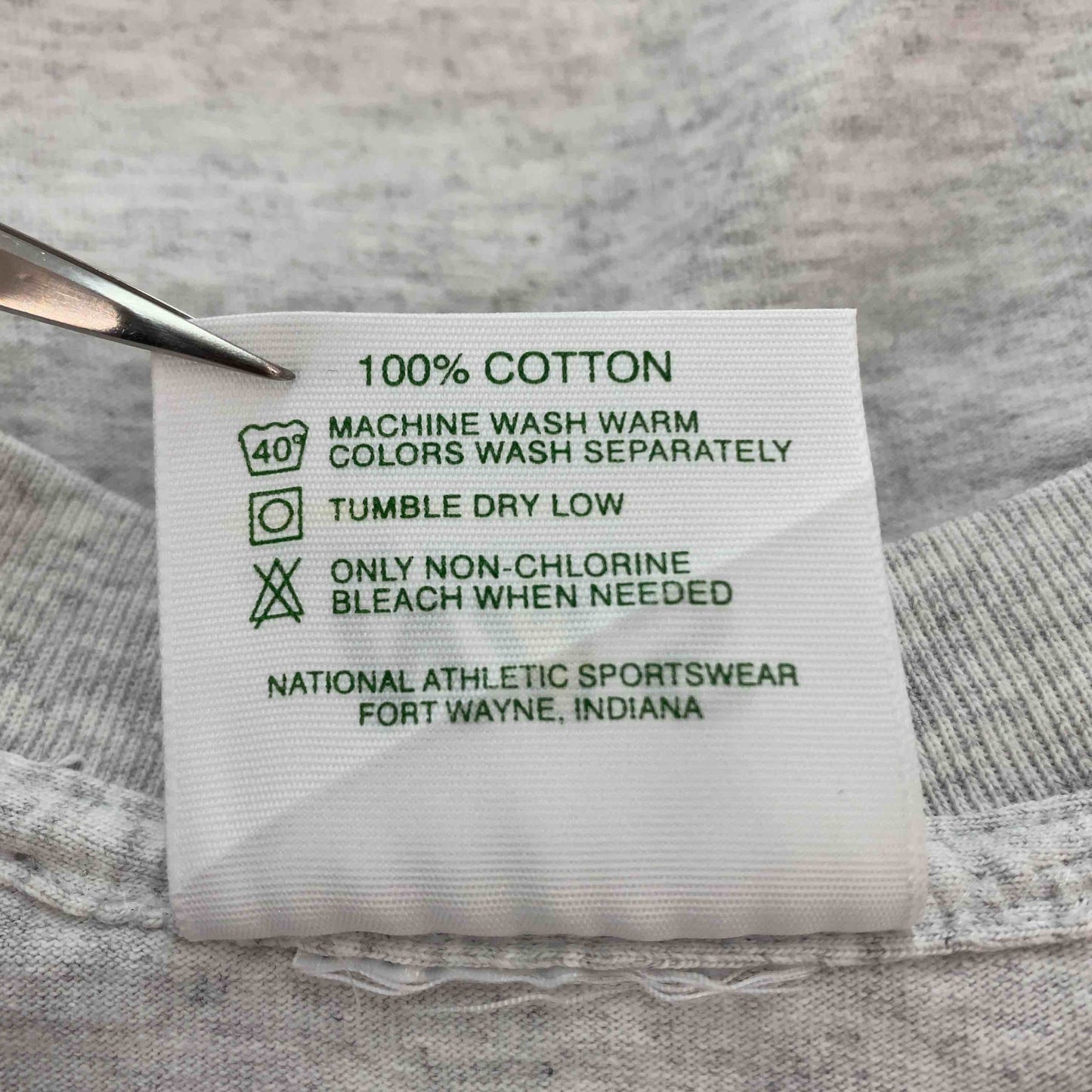 NAS メンズ プリント Tシャツ 半袖 ヘビーコットン ライトグレー 刺繍 USA製