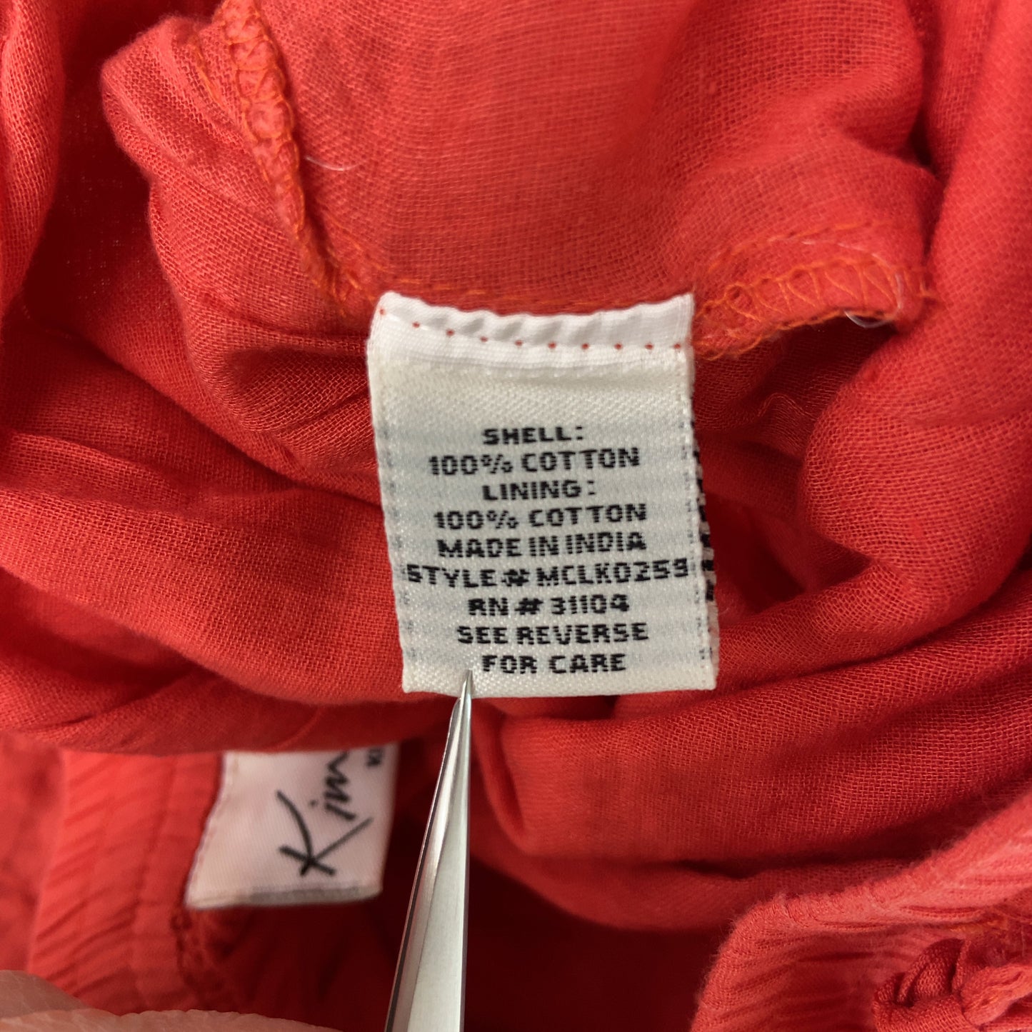 Kim KIM ROGERS レディース ロングスカート L レッド 刺繍