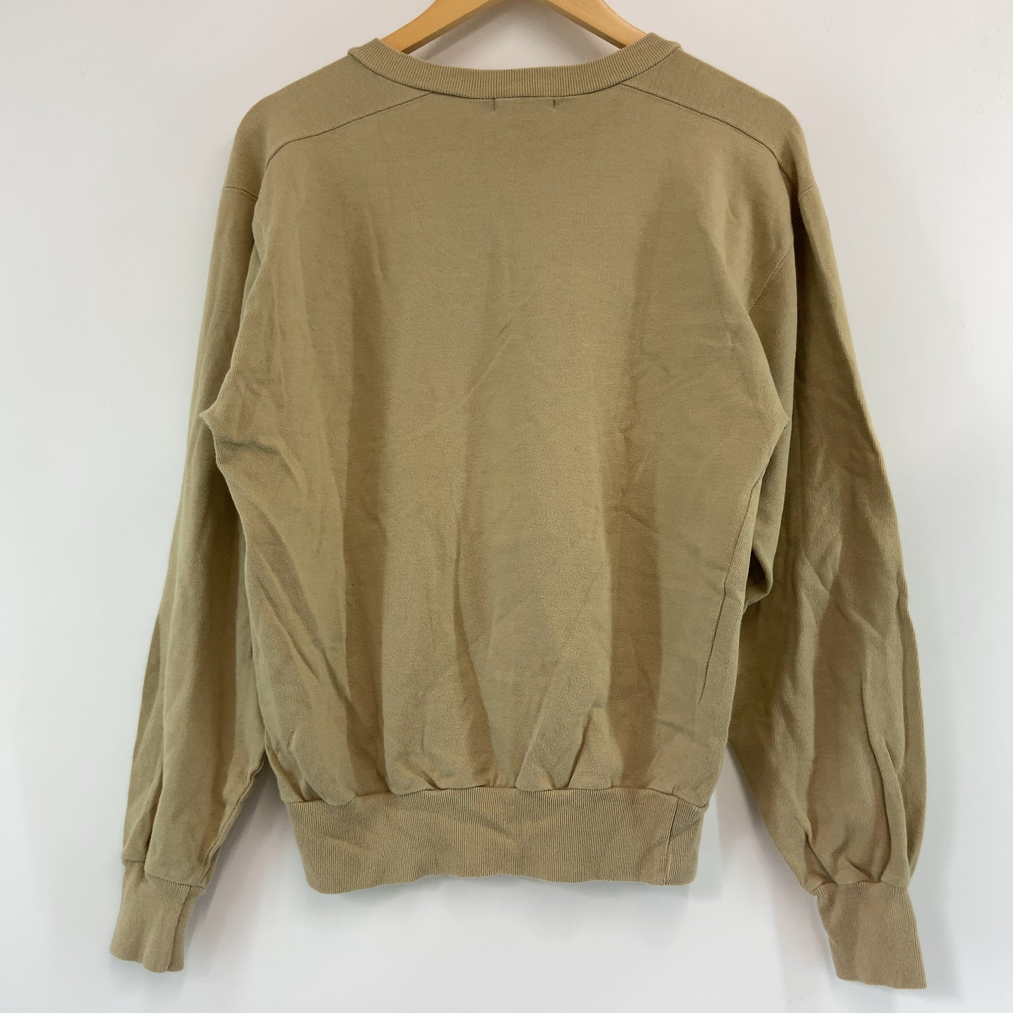 90s Calvin Klein メンズ カルバンクライン ヘンリーネック ベージュ ロンT 長袖Tシャツ