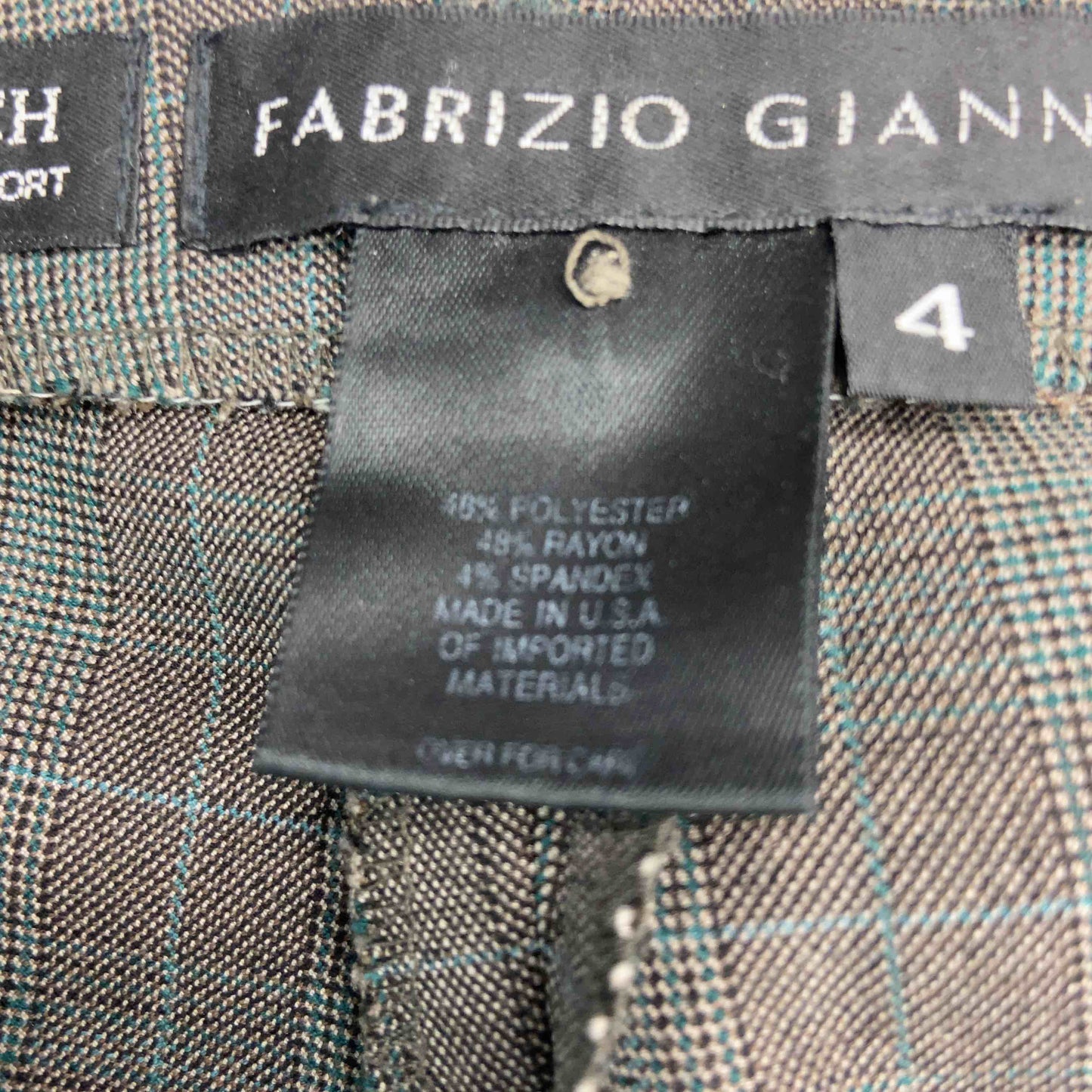 レディース カジュアルパンツ ストレッチ素材 チェック柄