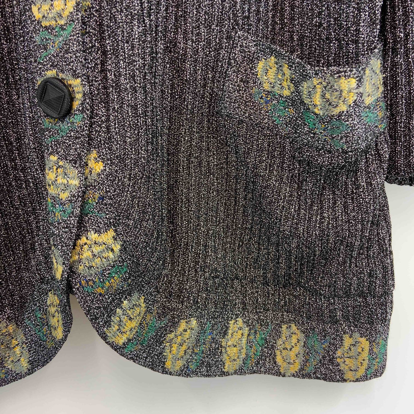 斎藤都世子 サイトウ トヨコ レディース カーディガン キラキラ Vネック ブラック