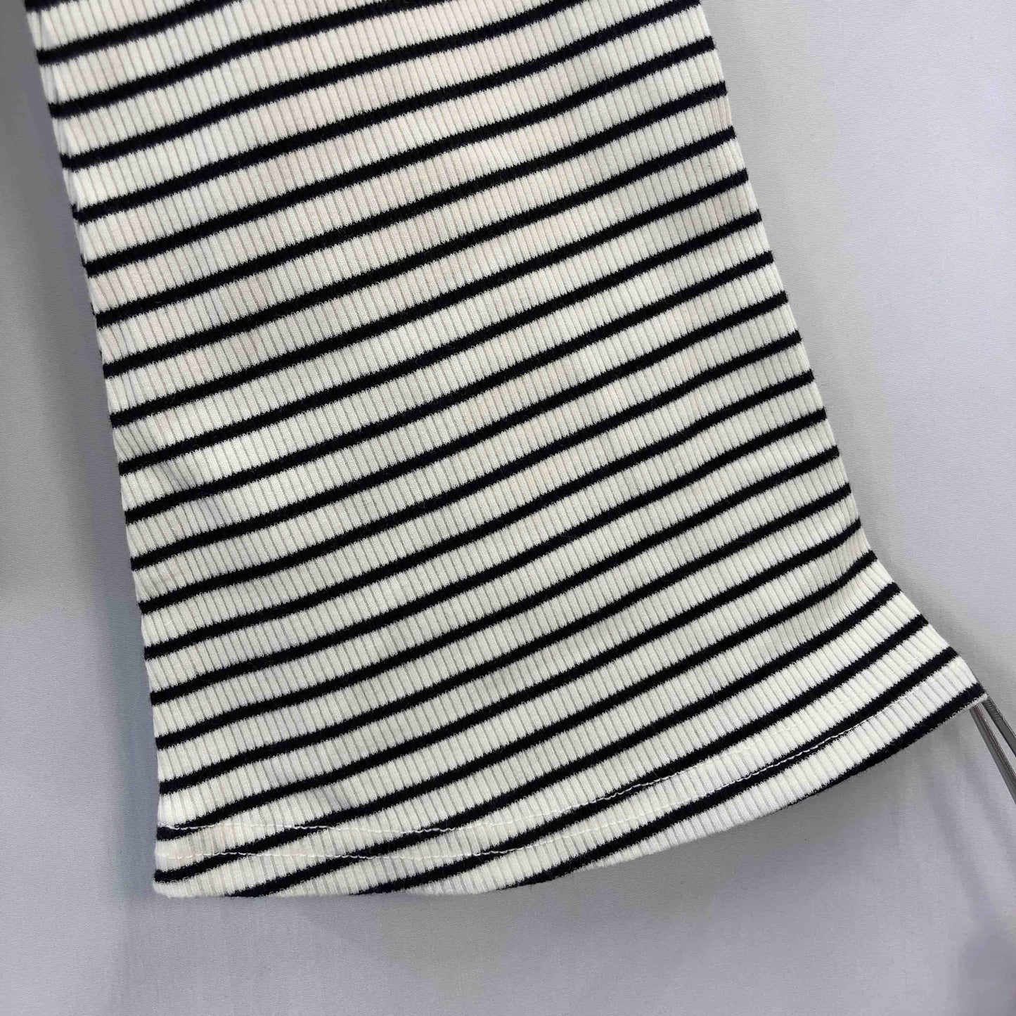 Re:EDIT リエディ レディース Tシャツ（長袖） 白黒ストライプ tk