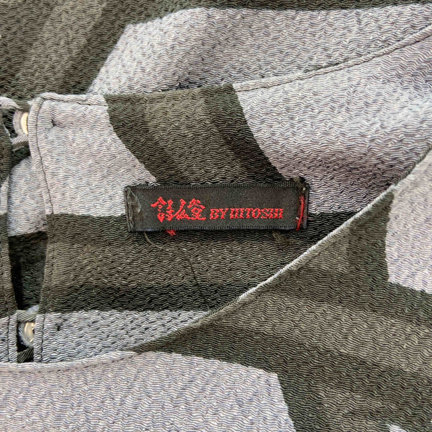 詩仙堂 BY HITOSHI シセンドウ  レディース 長袖シャツ ちりめんブラウス　花柄　ブルー