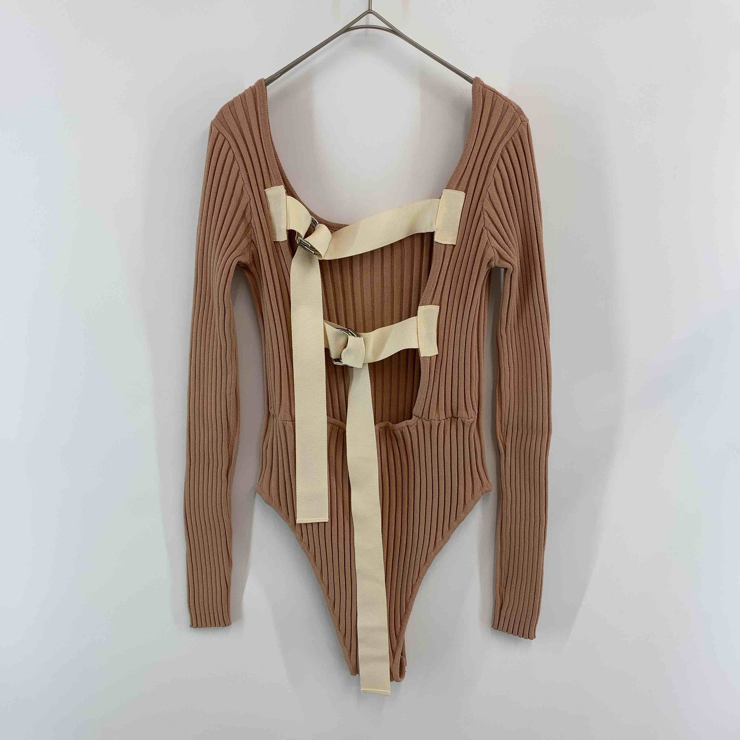 LEINWANDE　ラインヴァンド　リブニット　ボディースーツ　サイズフリー レディース ニット/セーター