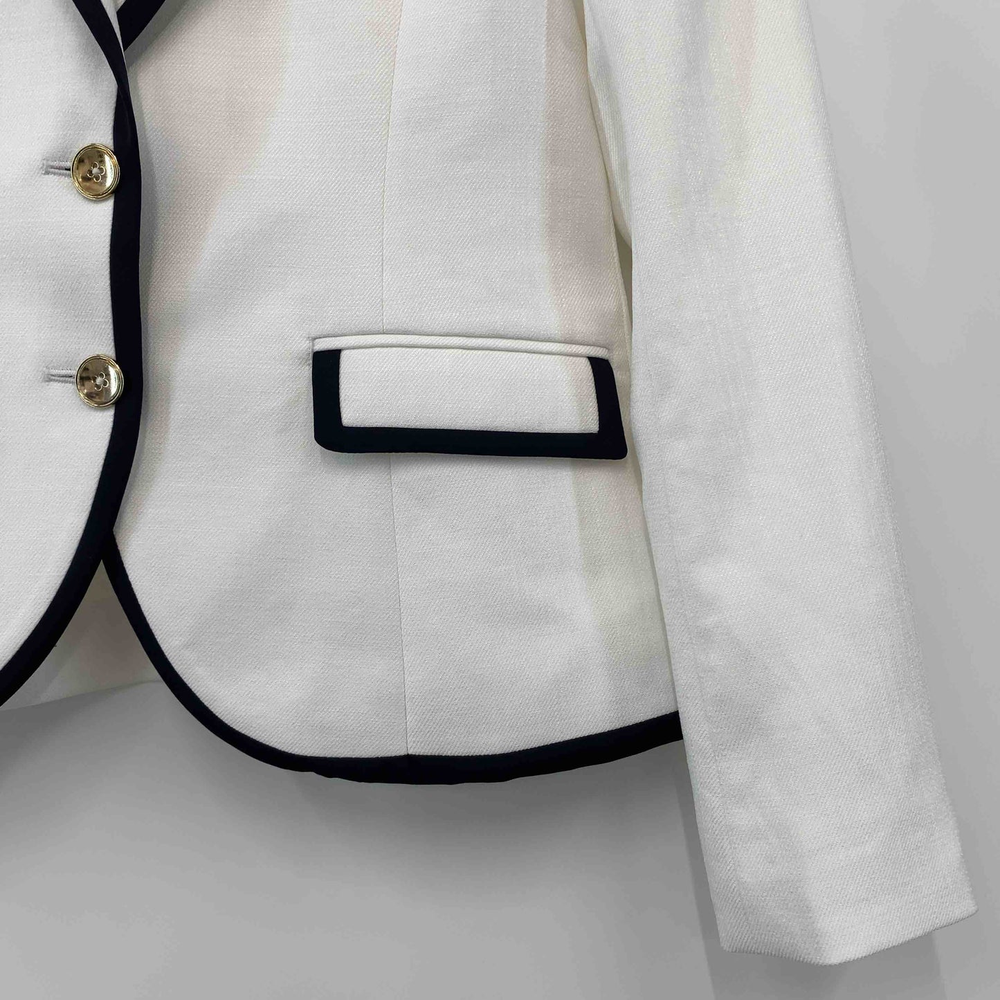 LOVELESS ラブレス レディース テーラードジャケット スプリングジャケット ホワイト パイピングテープ