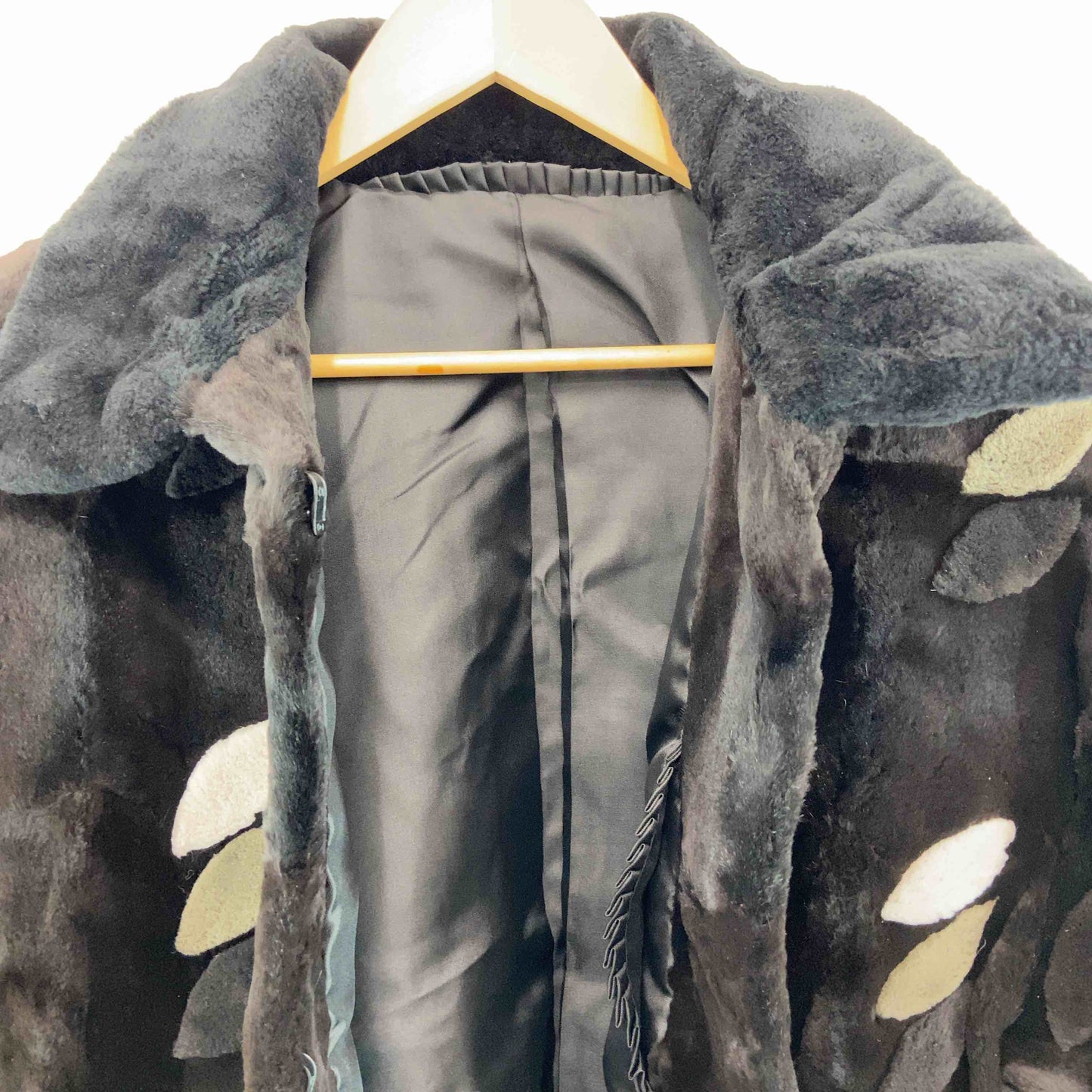 レディース 毛皮/ファーコート ジャケット 総柄 ダークブラウン