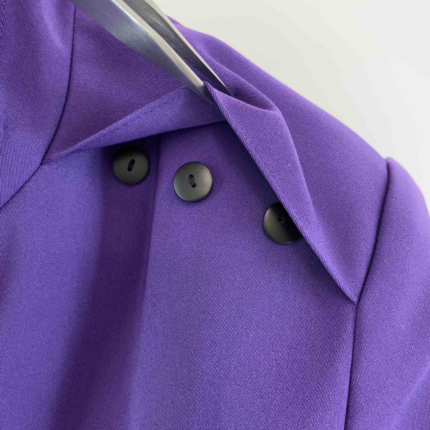 Auk mode スーツセットアップ  レディース テーラードジャケット スカートスーツ セットアップ 紫 パープル