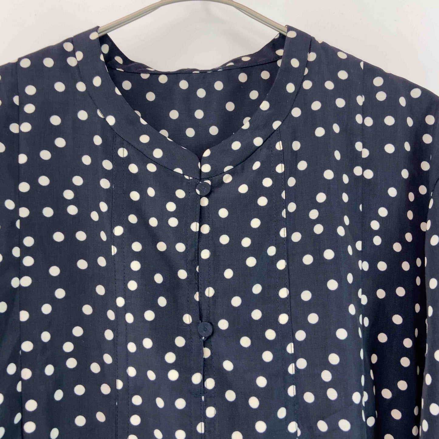 Simplicite シンプリシテェ レディース 長袖シャツ/ブラウス ドット ネイビー