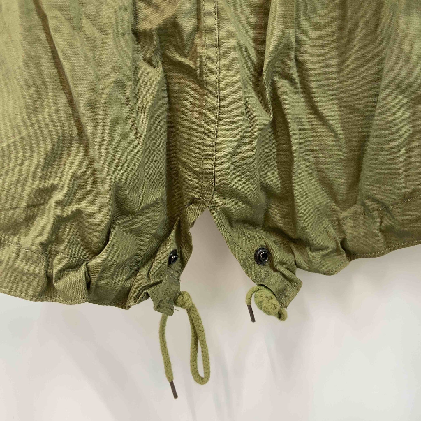 ヴィンテージ メンズ ミリタリージャケット フード フルジップ モッズジャケット カーキ