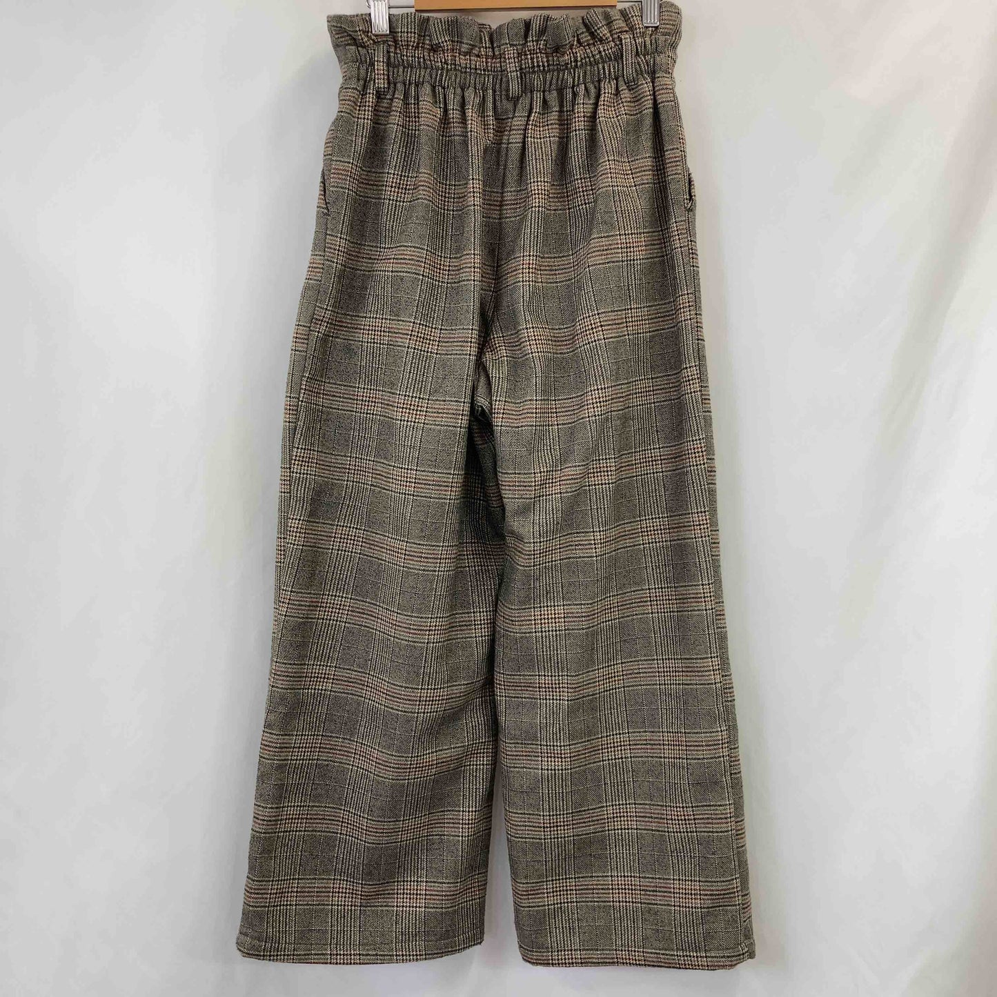 日本織物中央卸商業組合連合会 レディース カジュアルパンツ チェック ブラウン tk