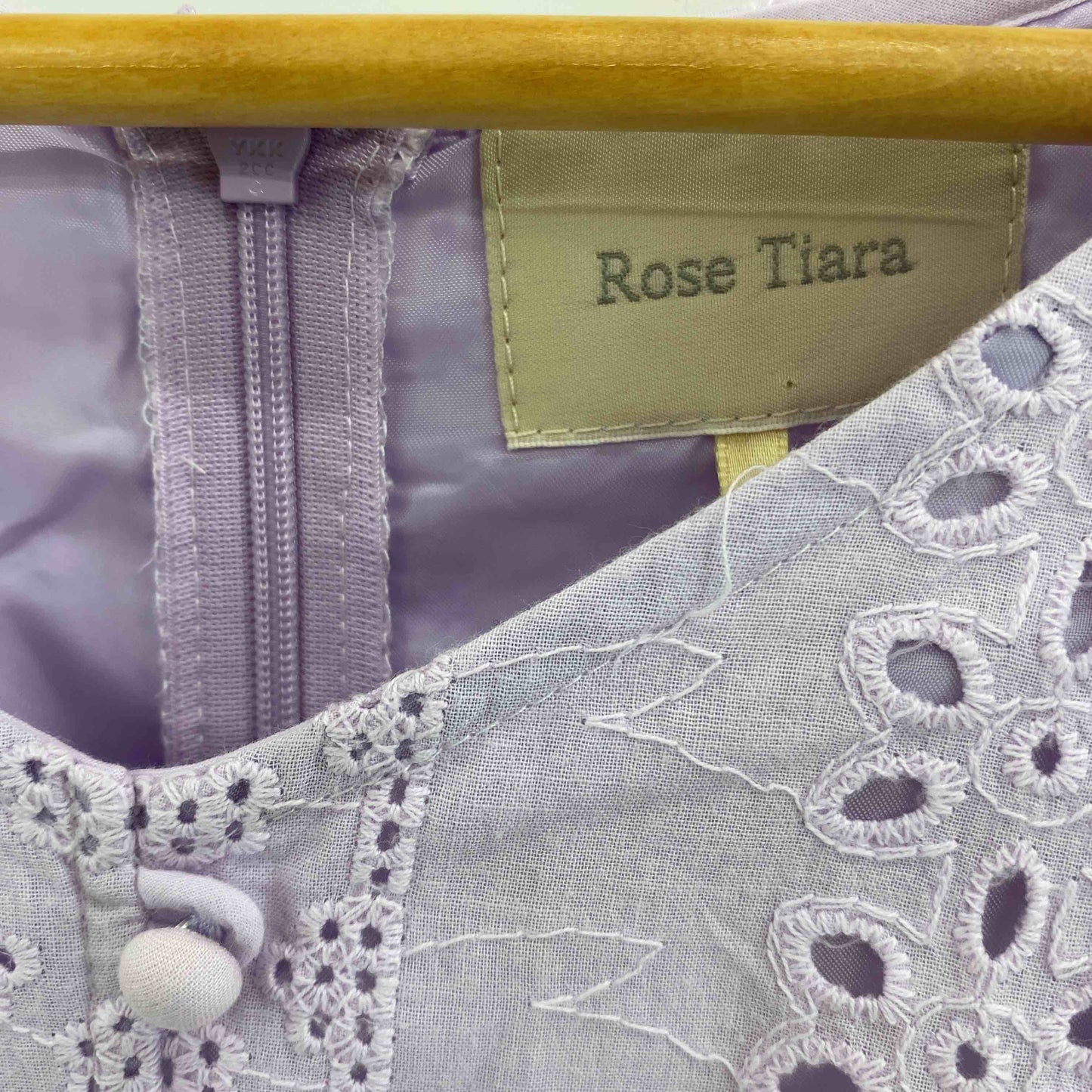 Rose　Tiara レディース 半袖ワンピース　パープル　花柄