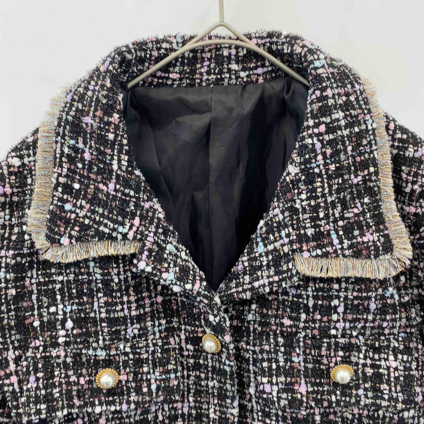 Rele Dahlia レレダリア ツイードジャケット パールボタン カラージャケット レディース ブルゾン