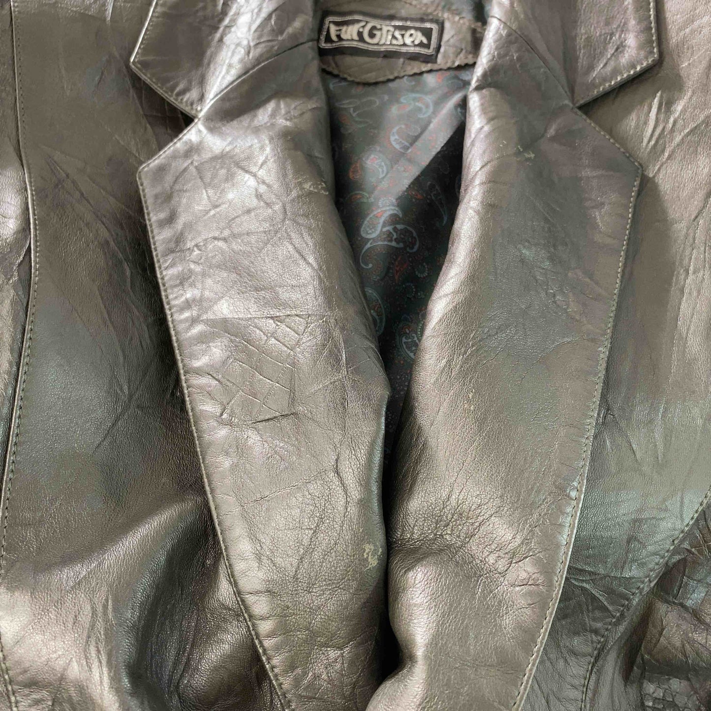 FurGriser ファーグリーゼ メンズ レザージャケット ダークグレー系