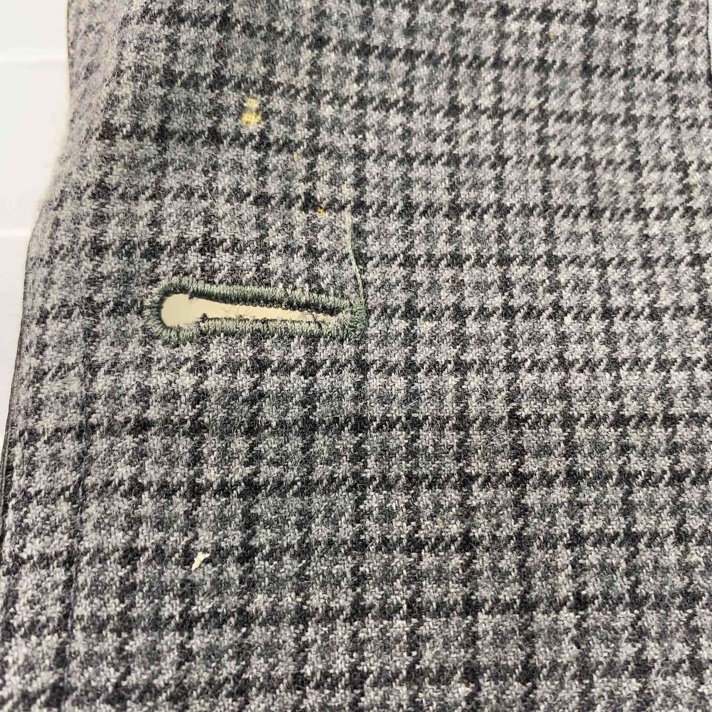 レディース テーラードジャケット チャコールグレー チェック柄 ウール 11号