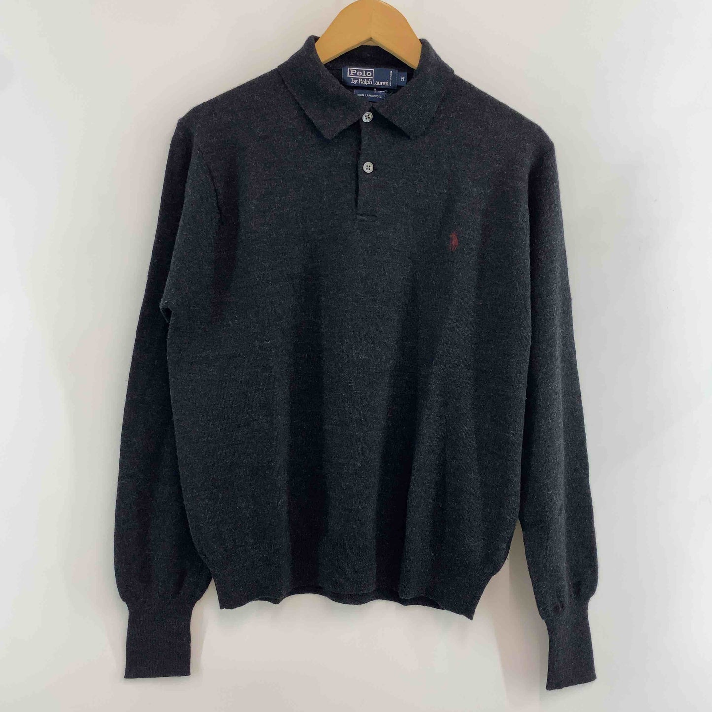 POLO RALPH LAUREN ポロラルフローレン メンズ ニット/セーター ポロシャツ風 チャコールグレー