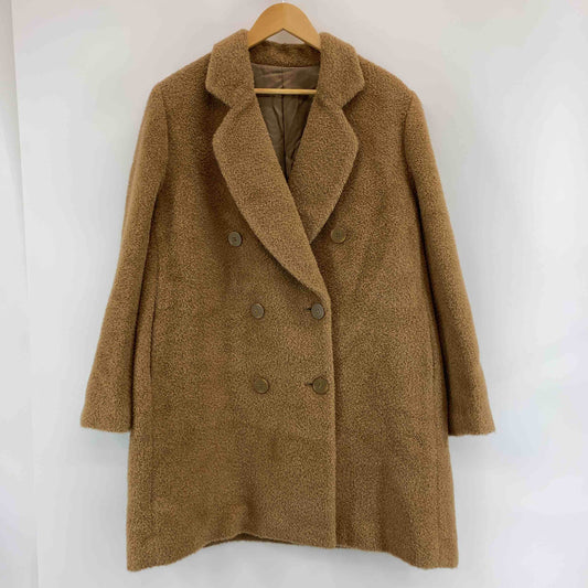 志村雅久Best ブラウン 無地 シンプル レディース ピーコート