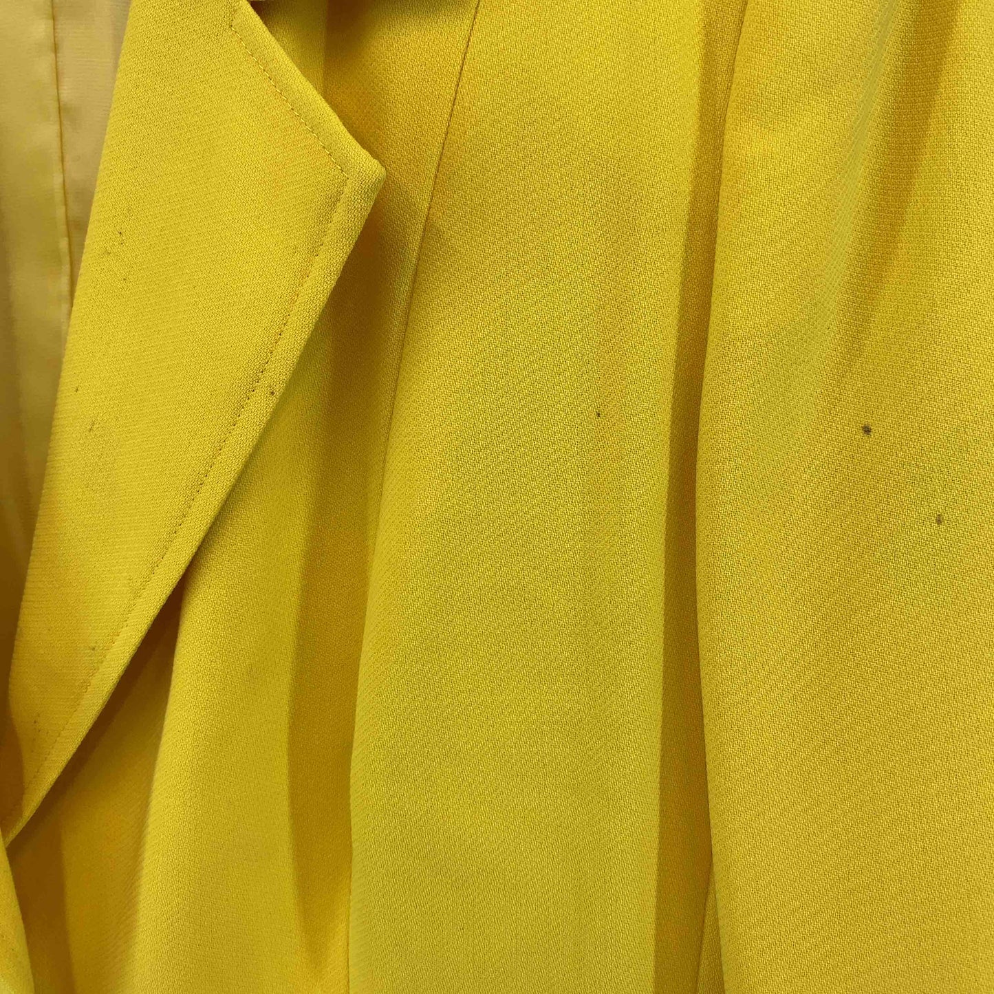 木田 ヴィンテージ  レディース テーラードジャケット スカートスーツ上下 セットアップ 黄色 イエロー カラースーツ