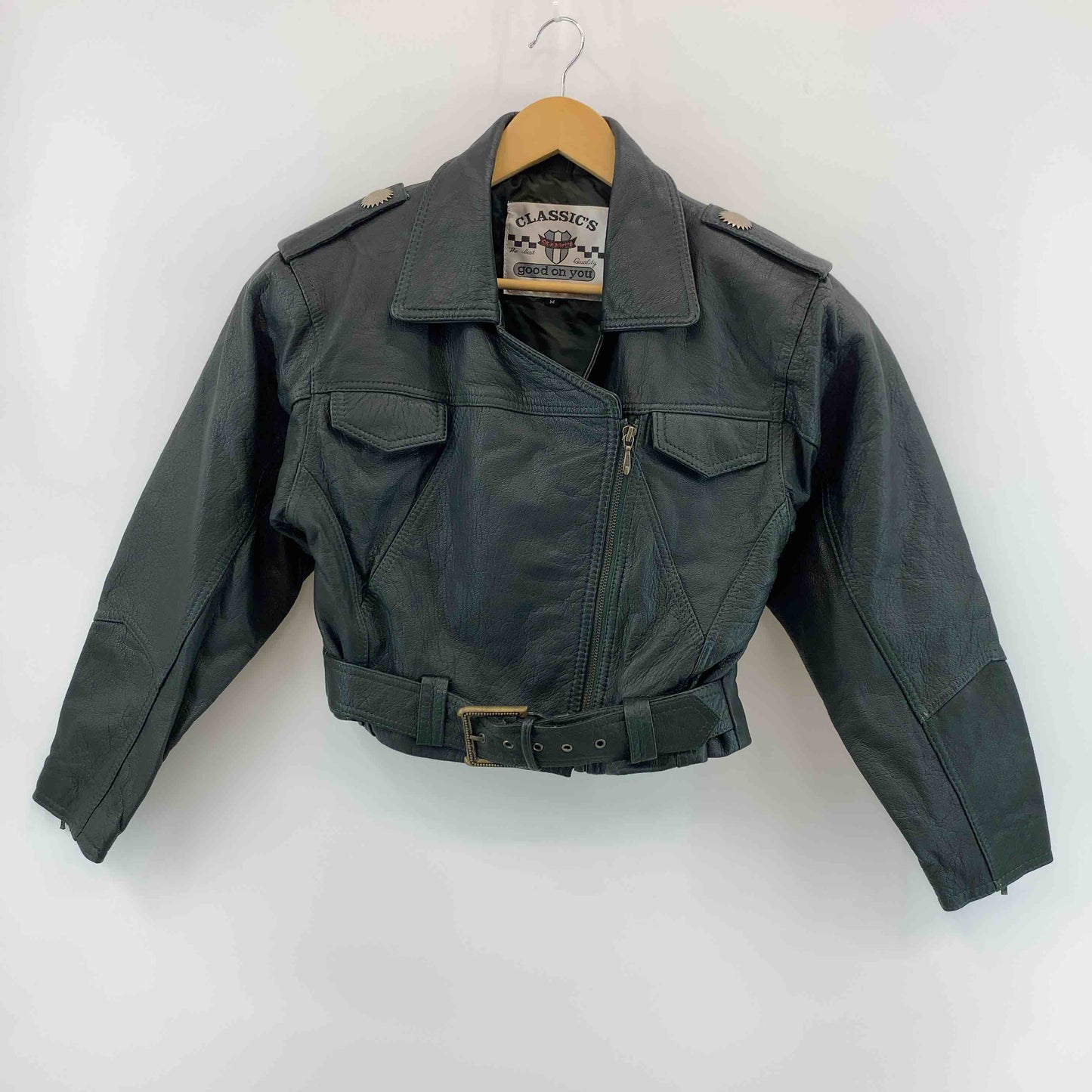 CLASSIC`S クラッシクス レディース ブルゾン ライダースジャケット グリーン