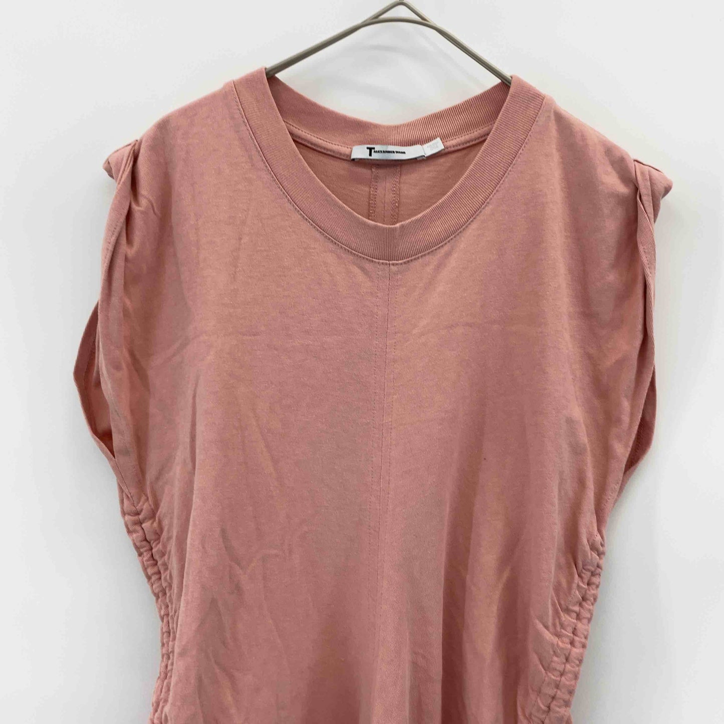 Alexander Wang アレキサンダーワン レディース ノースリーブワンピース サイドシャーリング ピンク