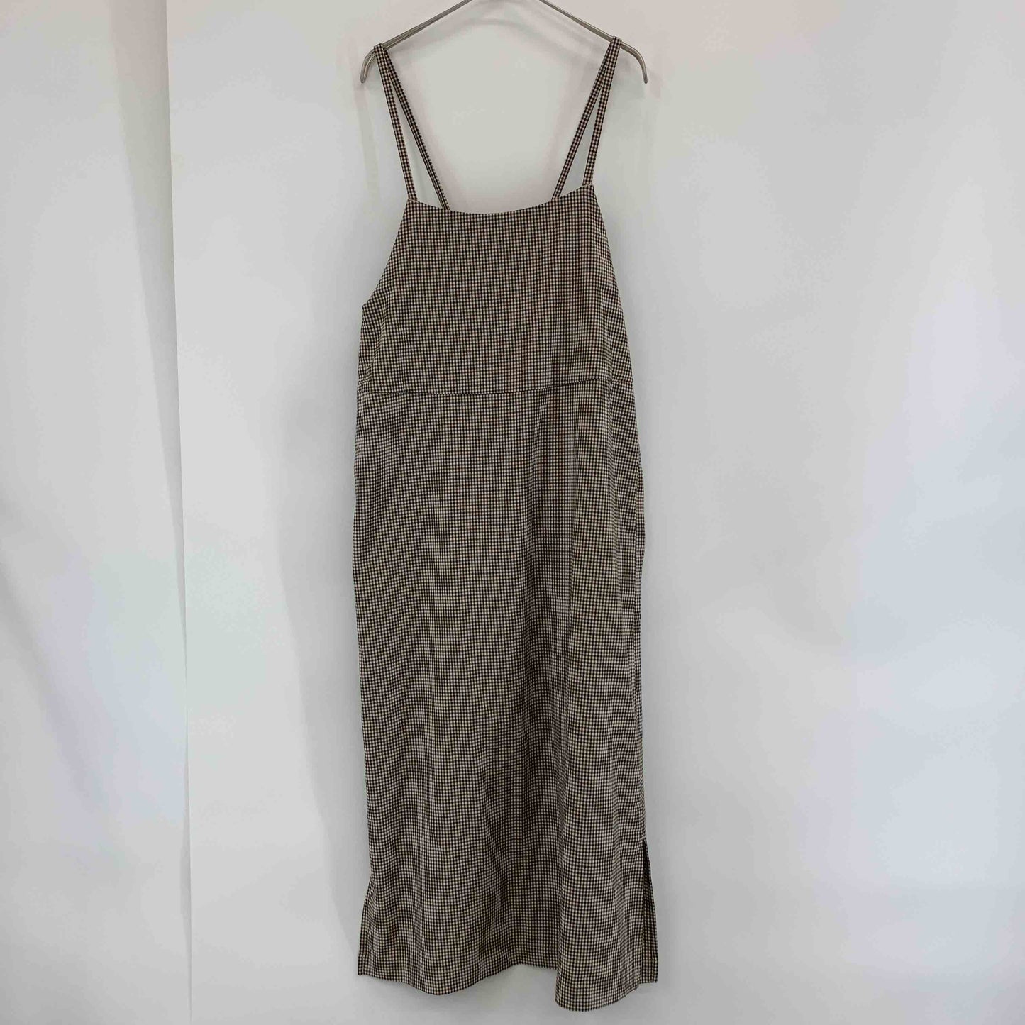 B:MING by BEAMS ビーミングバイビームス  レディース チェック柄 ロング丈 ノースリーブワンピース キャミワンピース