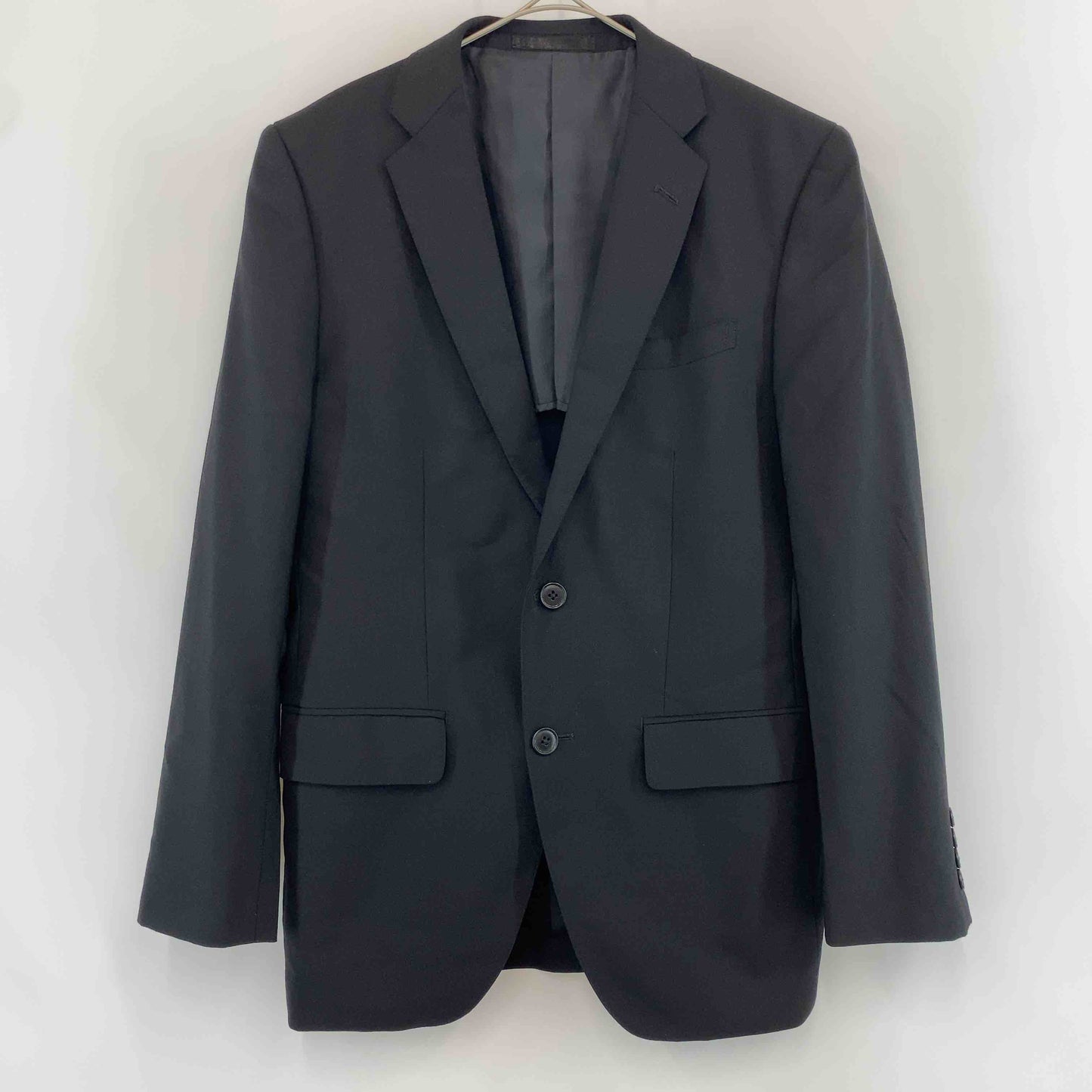 TOPVALU トップバリュー メンズ テーラードジャケット  パンツセットアップ スーツ上下 ブラック