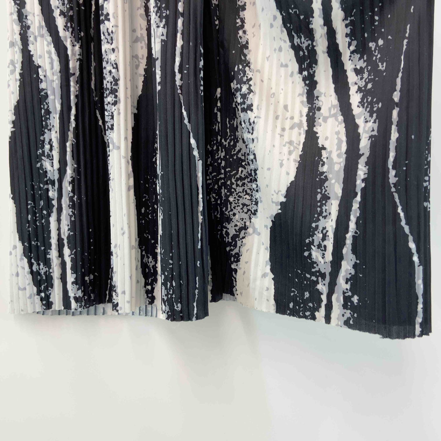 柄パンツ 総柄 プリーツ調 レディース カジュアルパンツ