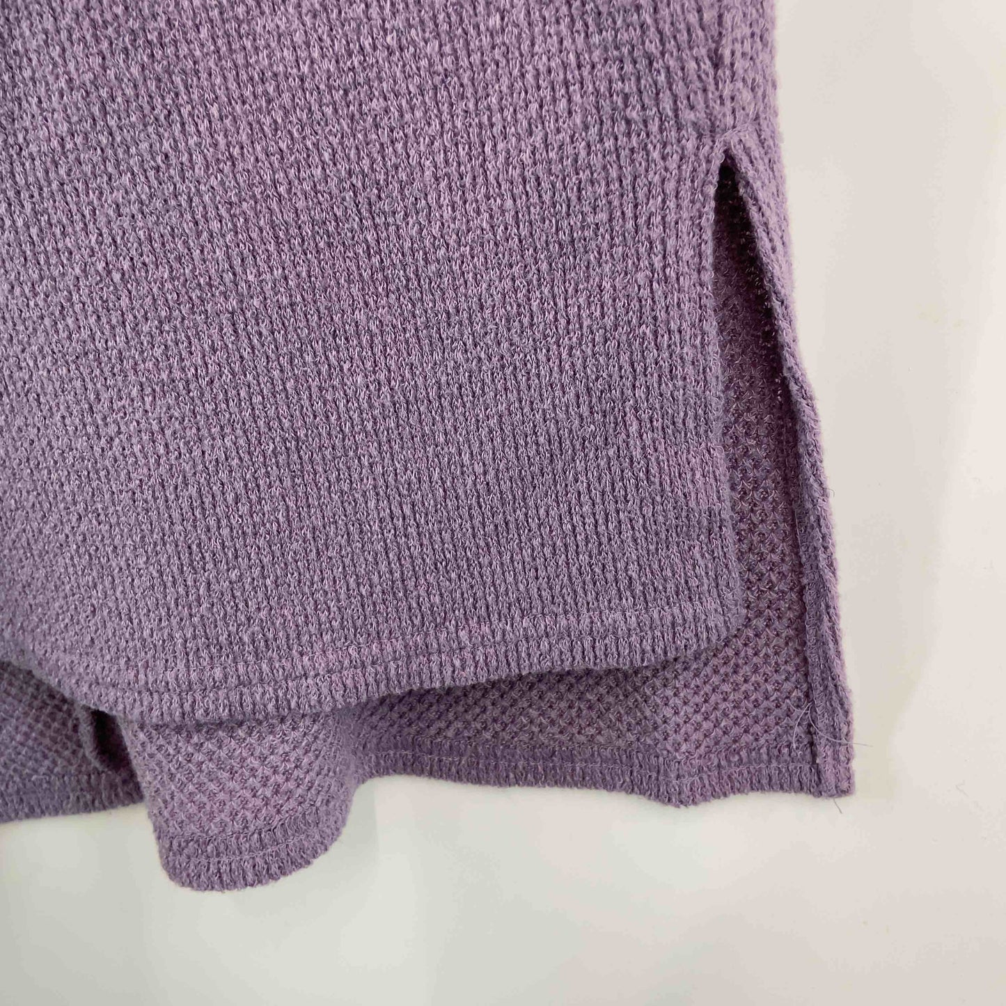 レディース チュニック　タートルネック　アシンメトリ　紫