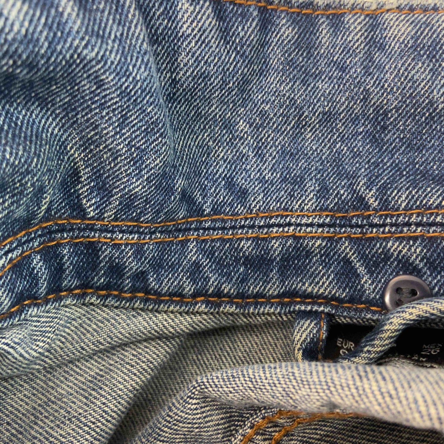 Bershka ベルシュカ メンズ Gジャン/デニムジャケット ダメージ加工 ブルーデニム