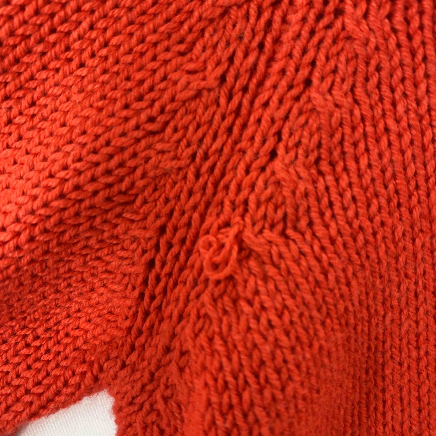 レディース カーディガン   オレンジ イタリア製 カシミア混 サイズM