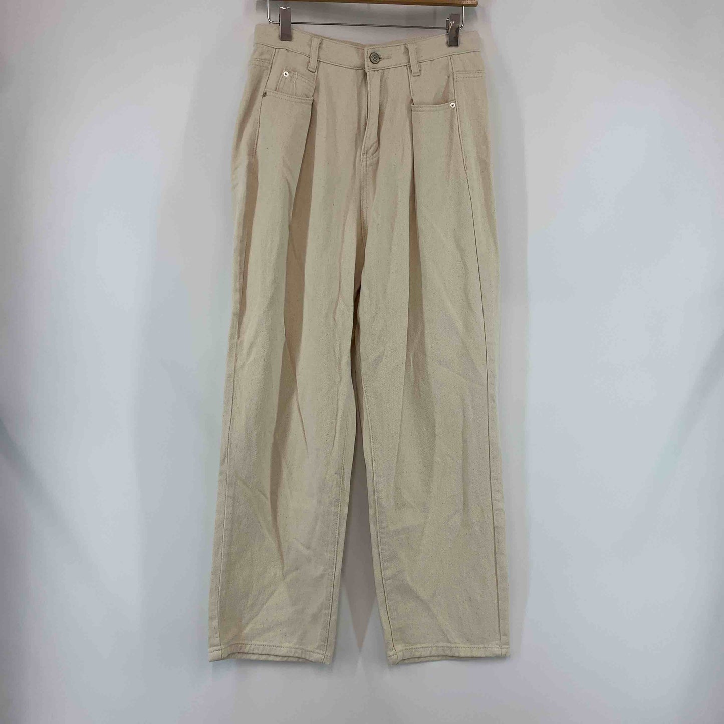 CLASSICAL ELF クラシカルエルフ オフホワイト ストレートジーンズ タック レディース デニム/ジーンズ