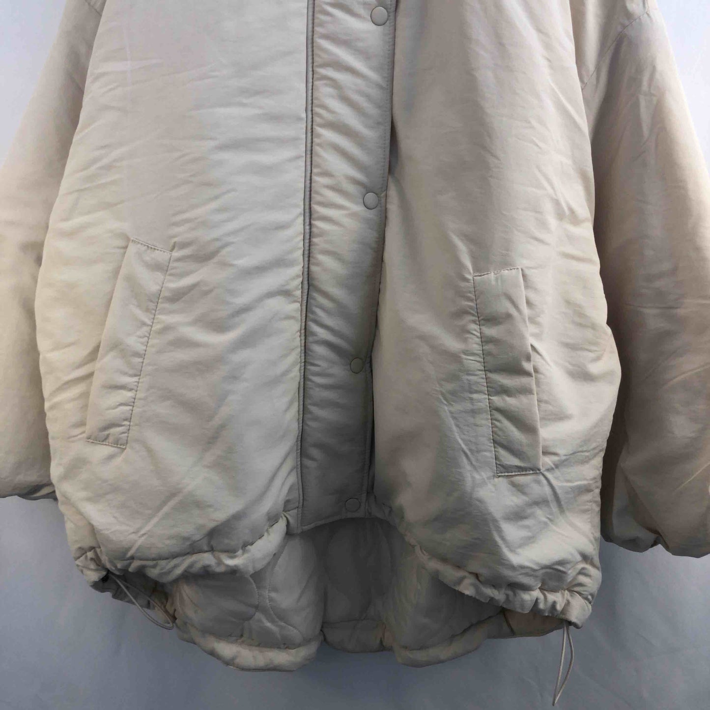 関西ファッション連合 レディース ナイロン中綿ジャケット ジャンパー 白 tk