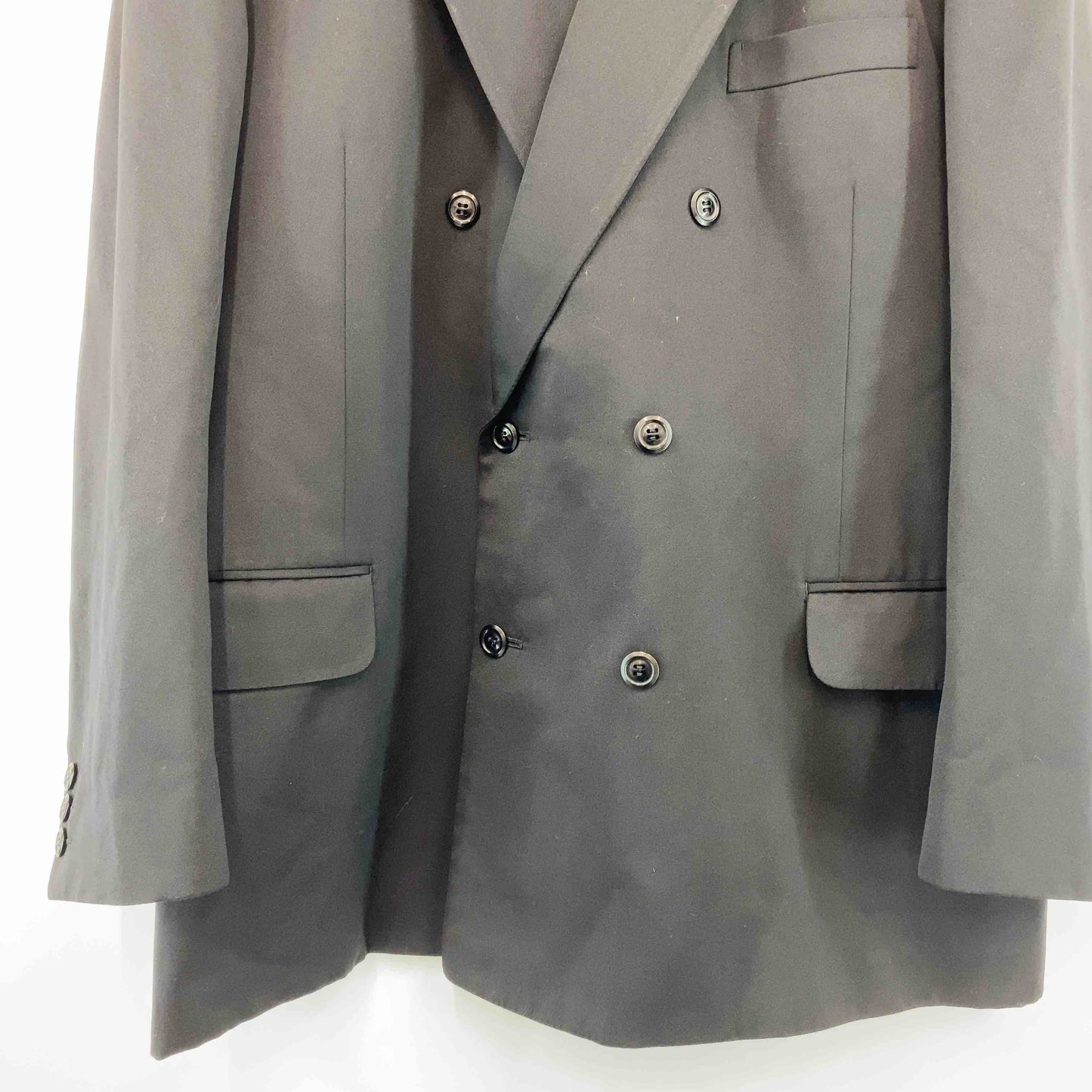 Custom Tailor メンズ テーラードジャケット 黒 ダブルボタン