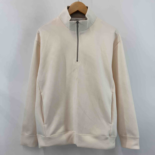 Discoat ディスコート メンズ　長袖　ハーフジップ　プルオーバー　アイボリー