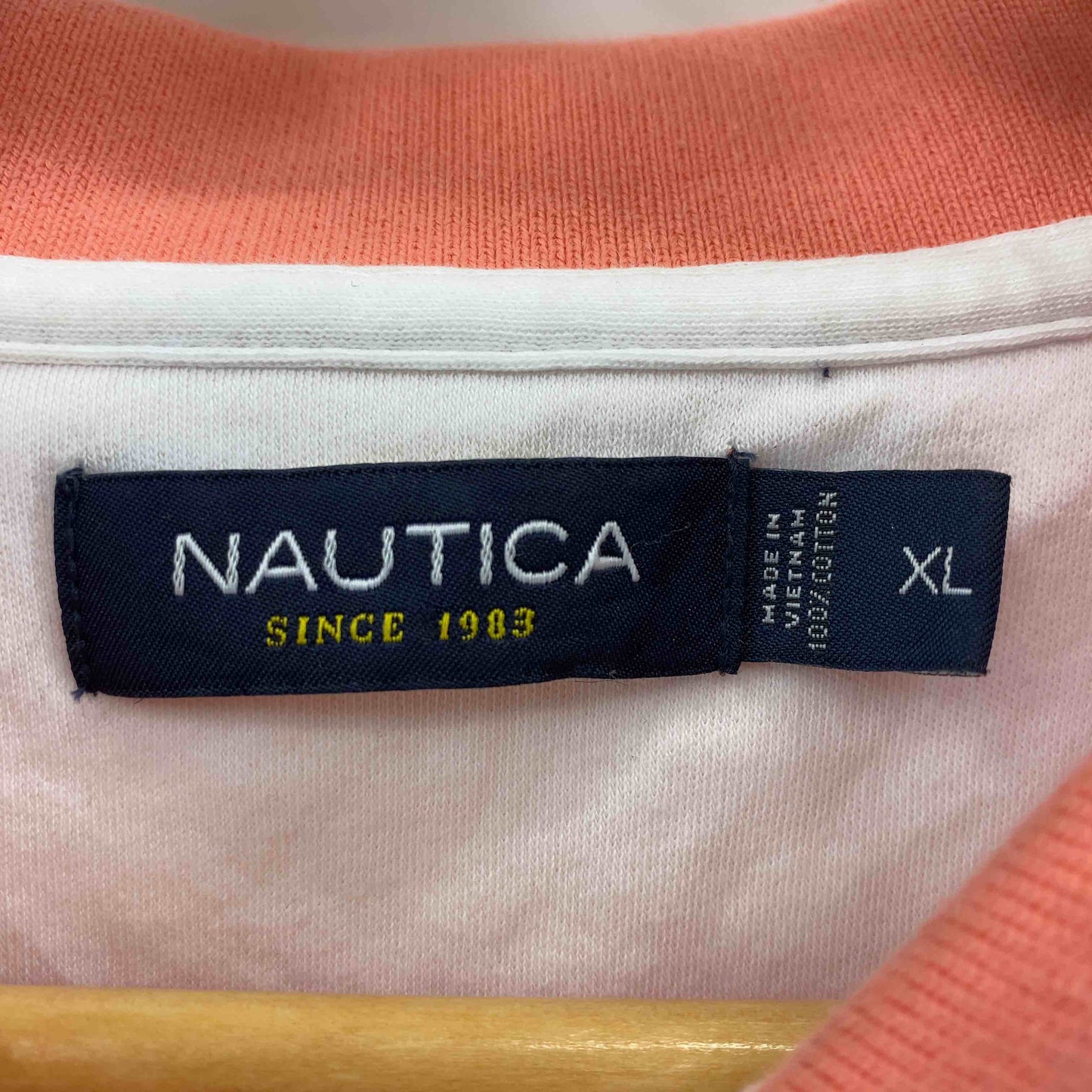 NAUTICA ノーティカ メンズ ポロシャツ サーモンピンク コットン