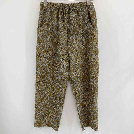 レディース カジュアルパンツ ボタニカル柄 ウエストゴム