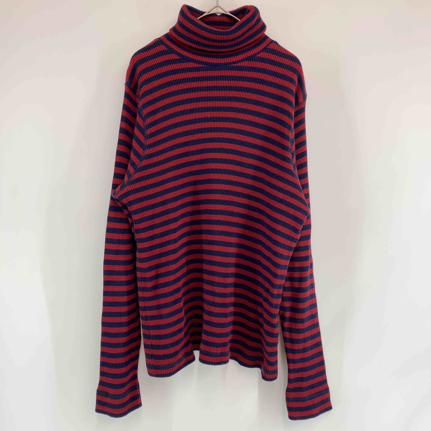 Green Hills グリーンヒルズ メンズ カットソー長袖 USA製 ボーダー タートル レッド×ネイビー