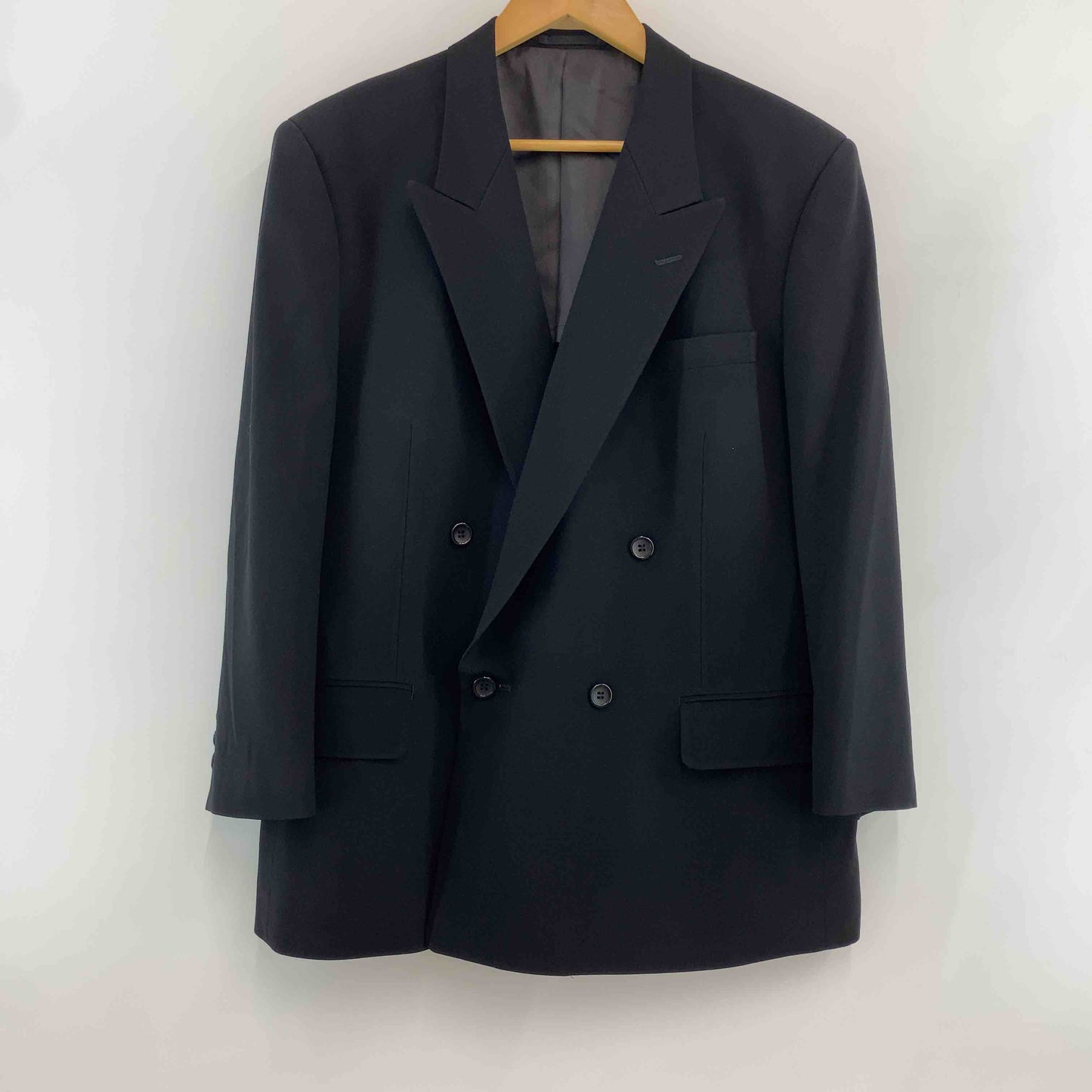 GENT'S  メンズ テーラードジャケット ダブル ブラック ウール フォーマル