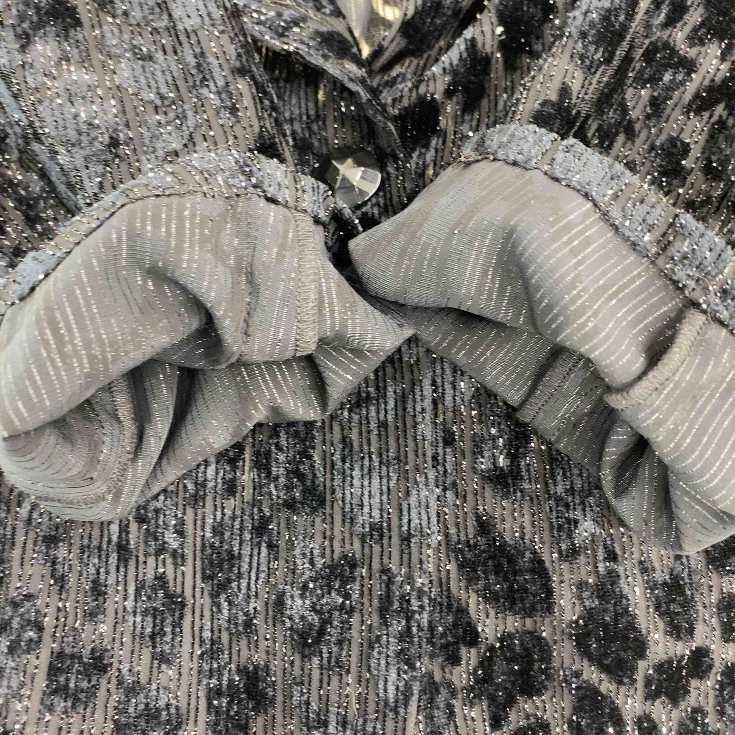 伊太利屋 イタリヤ レディース ノーカラージャケット 黒 シースルー