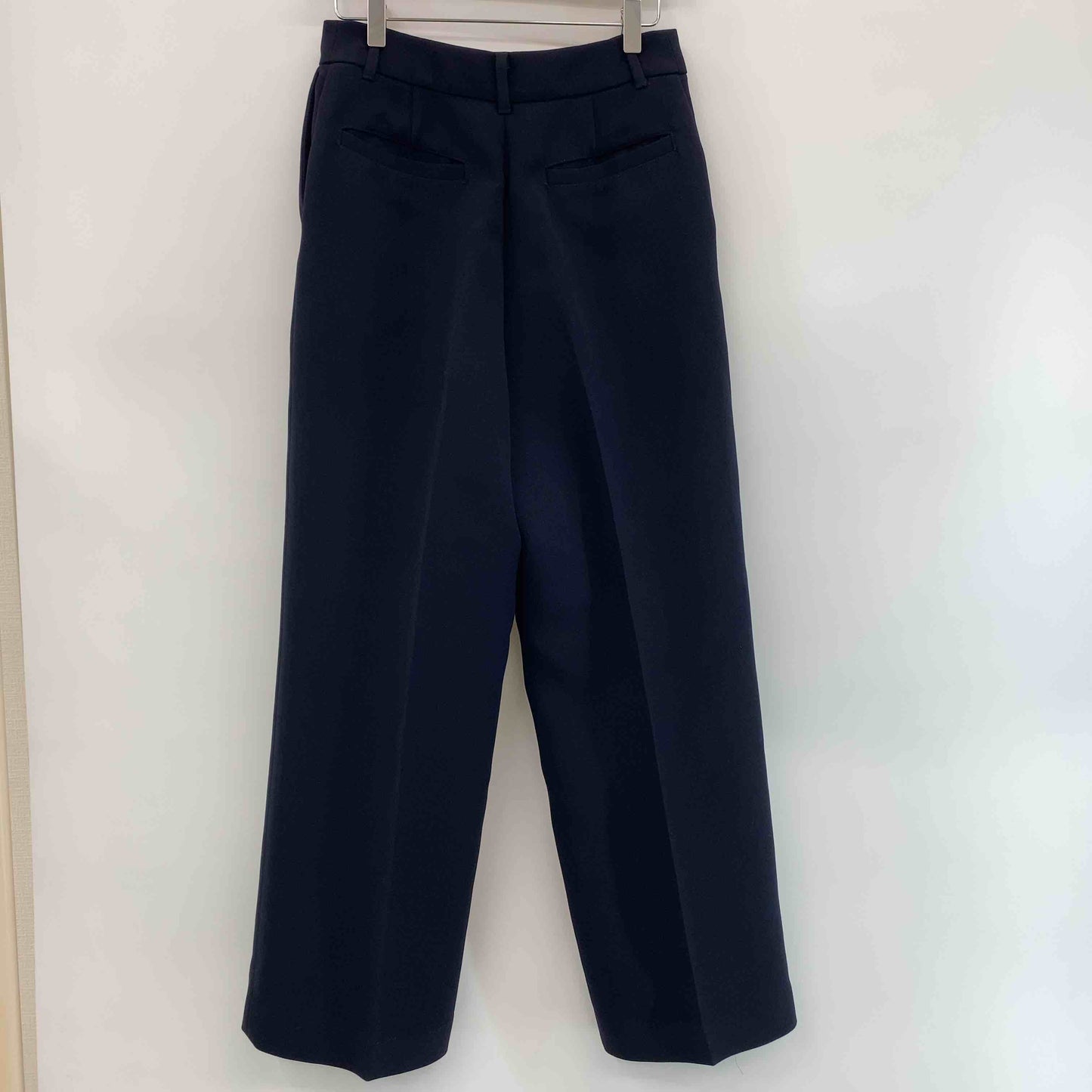 Demi-Luxe BEAMS デミルクスビームス レディース ノーカラージャケット センタープレスパンツ セットアップ 濃紺