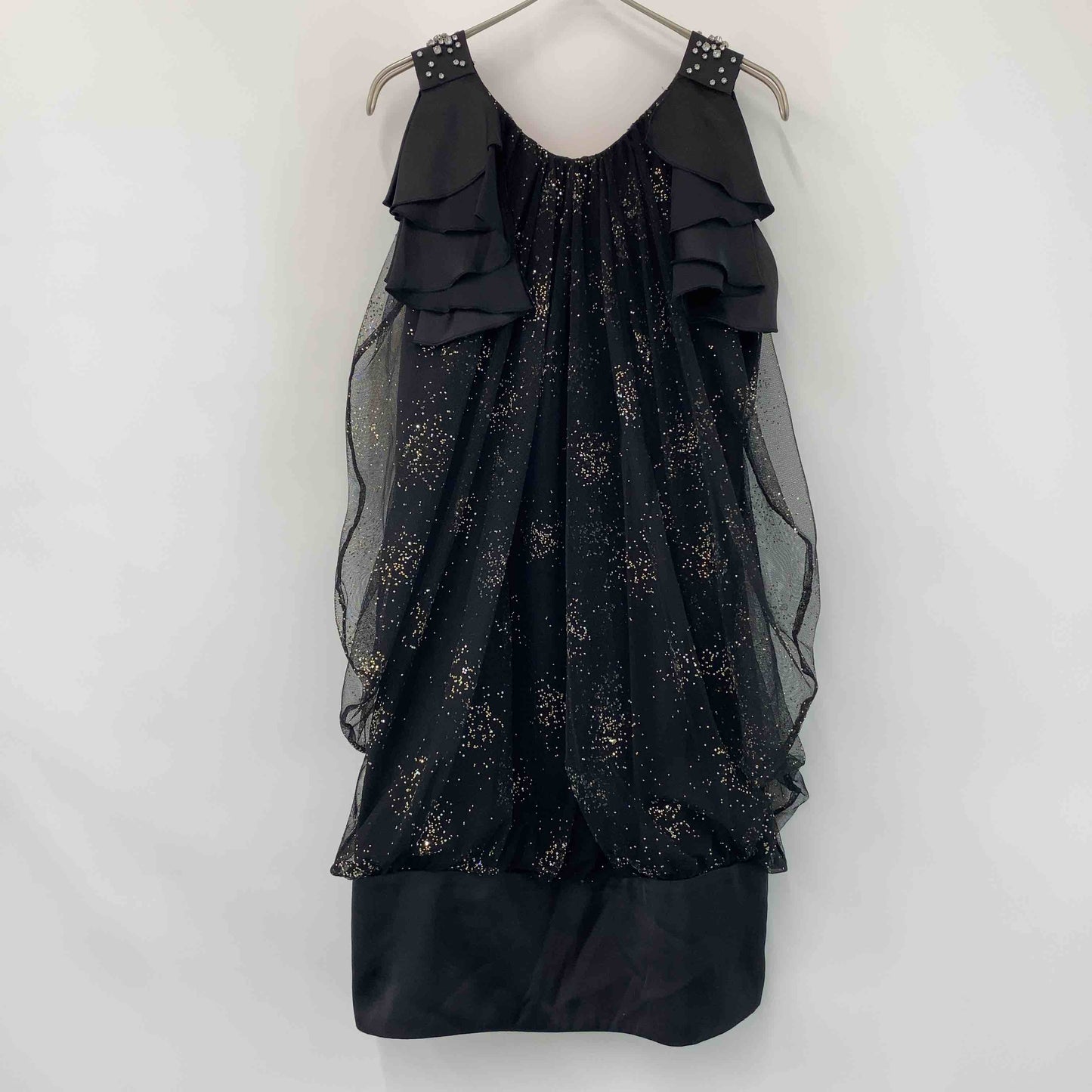 LANVIN en Bleu ランバンオンブルー レディース ノースリーブワンピースキャミワンピース　ブラック　ラメ付き