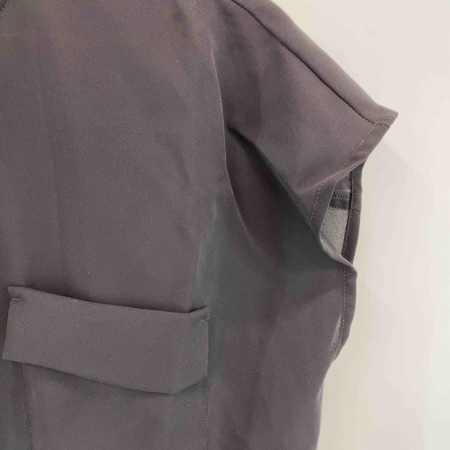 Rope Picnic ロペピクニック レディース フレンチスリーブブラウス クールネック ブラック