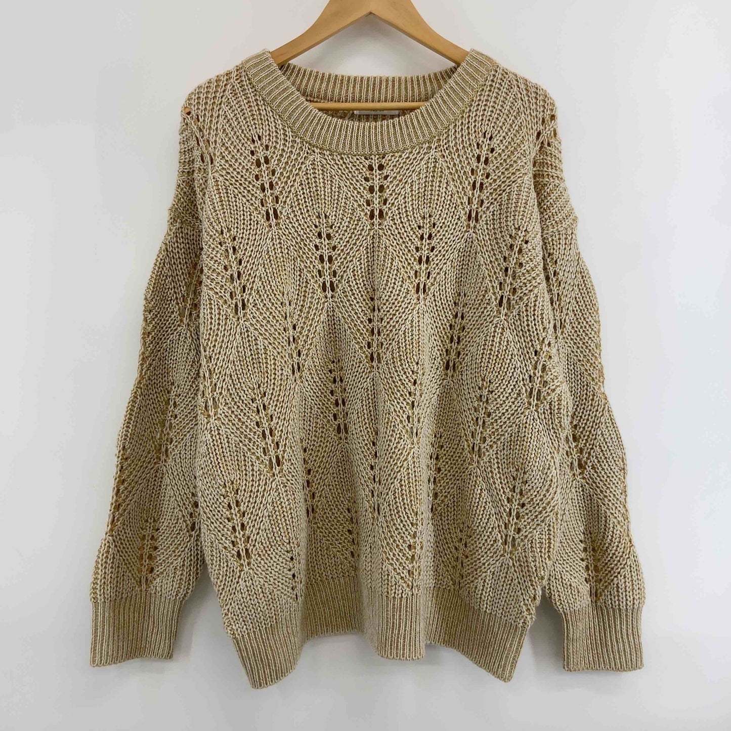 CLASSICAL ELF クラシカルエルフレディース ニット ベージュ系 ミックス糸 畦柄